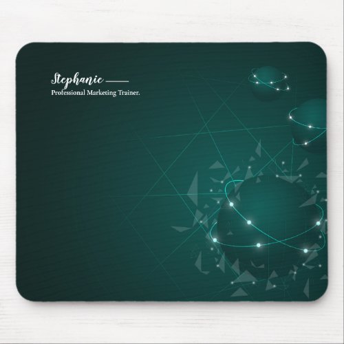 Green Technical Design Mouse Pad