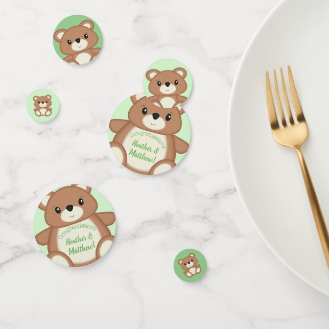 Green Teddy Bear Confetti (Group)