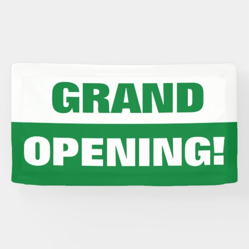 Green template grand opening business banner