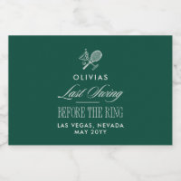 Green Tennis Bachelorette Elegant Modern