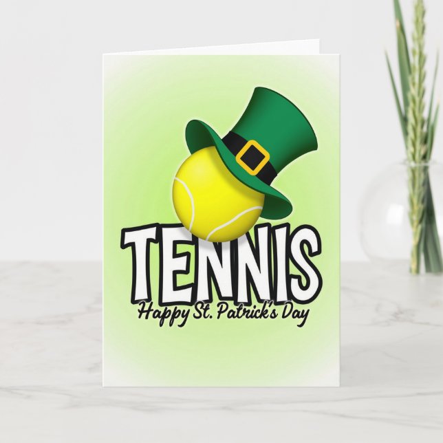 Green Tennis Ball Hat Card (Front)