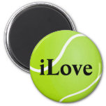 Green Tennis Ball Ilove Magnet at Zazzle