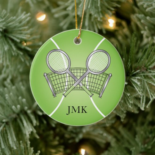 Green Tennis Ball | Personalize Ceramic Ornament