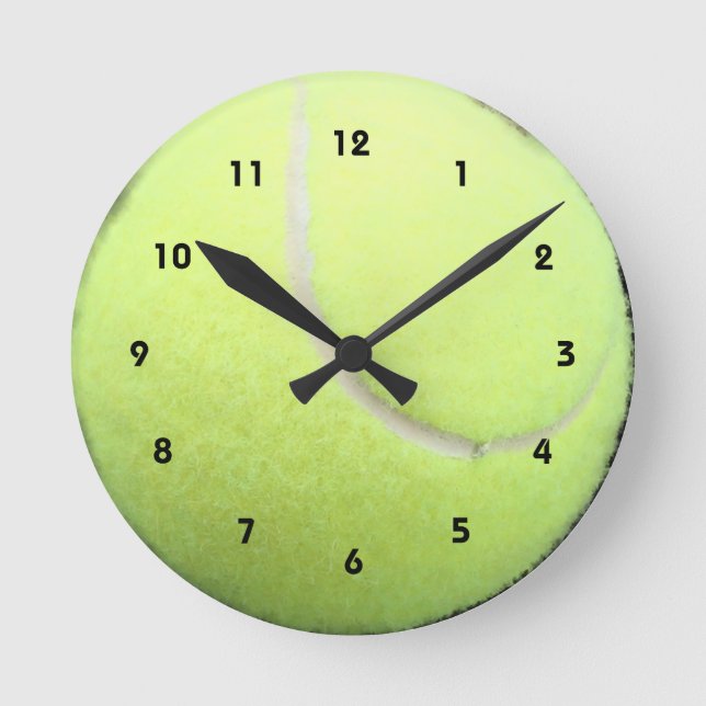 Green Tennis Ball Wall Clock (Front)