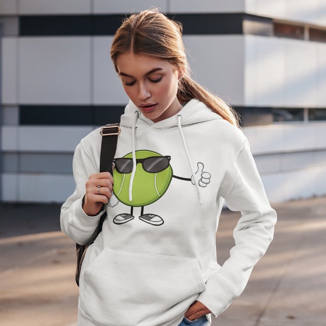 Green Tennis Ball Wearing Sunglasses Hoodie (Creator Uploaded)