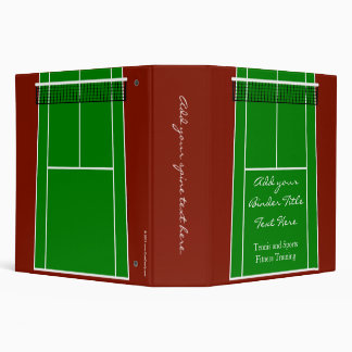 Green Tennis Court Design Binder