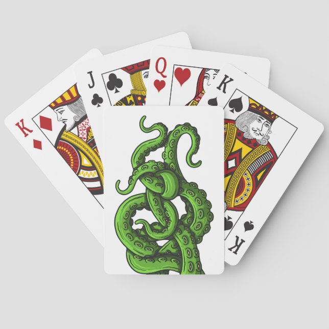 Green Tentacles Poker Cards (Back)