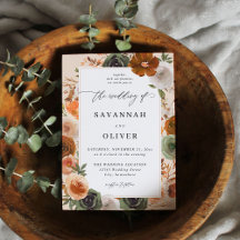 Green & Terra Cotta Floral Wedding S2 - Beige