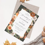 Green & Terra Cotta Floral Wedding S2 - Dark Green Invitation<br><div class="desc">Get your guests in the excited for your wedding with your Green & Terra Cotta Floral Wedding Invitations.</div>