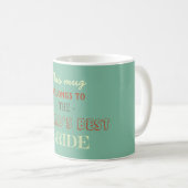 Green Terracotta Pastel Color Gift for Bride Coffee Mug (Front Right)