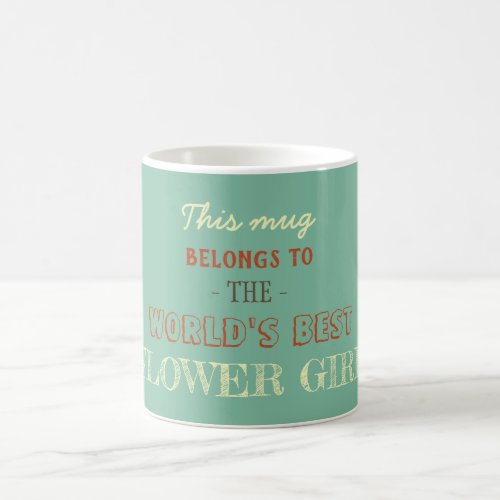 Green Terracotta Pastel Color Gift for Flower Girl Coffee Mug