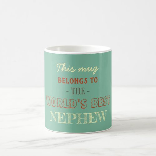 Green Terracotta Pastel Color Gift for nephew Coffee Mug