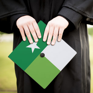Green Texas State Flag Graduation Cap Topper