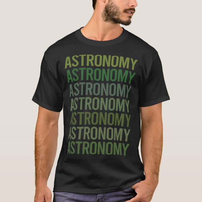 Green Text Astronomy T-Shirt (Front)