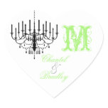 Green Text Chandelier Monogram Custom Sticker