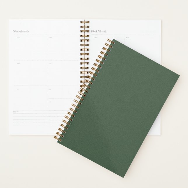 Green Textured 5.5x8.5 Planner for Home or Office (Display)