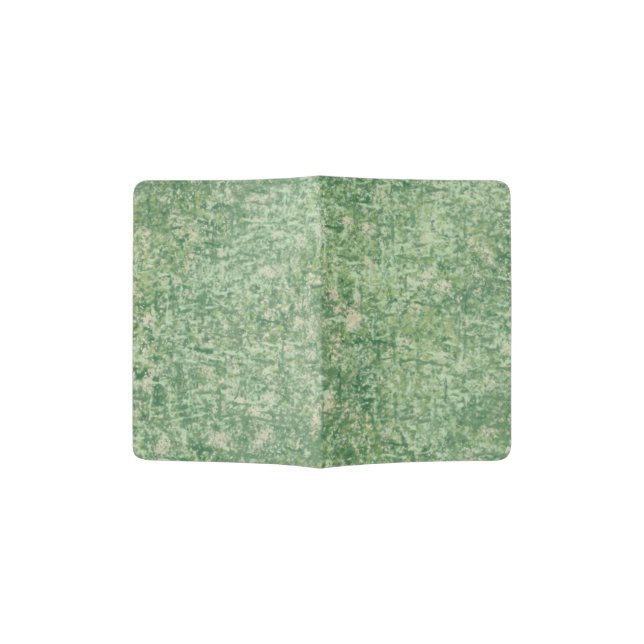 Green Textured Background by Shirley Taylor Passport Holder (Opened)