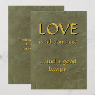 Green Textured Marble Lawyer Humor Card – Luxury