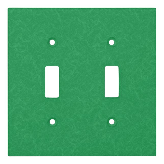 Green textured surface with  swirling pattern light switch cover (Front)