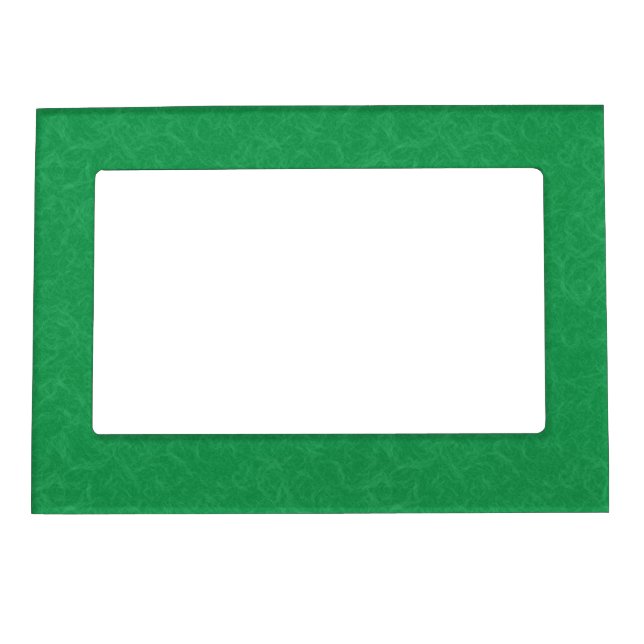 Green textured surface with  swirling pattern magnetic frame (Front)