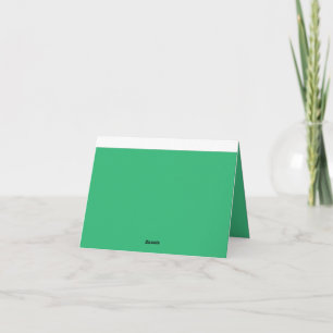 Green Thank You Card   Elegant Minimalist