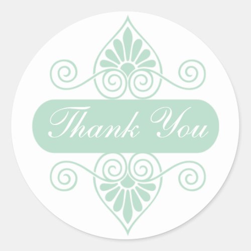 Green Thank You Stickers