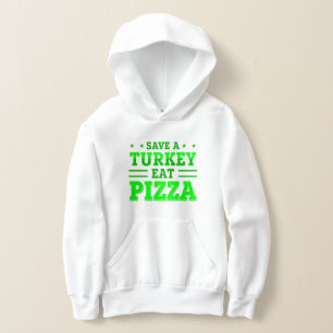 green thanksgiving save turkey pizza  hoodie