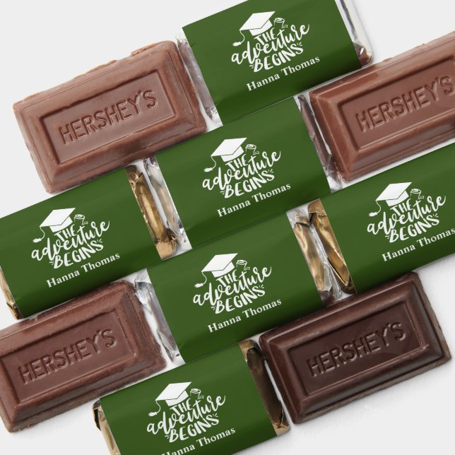 Green The Adventure Begins Graduation Hershey's Miniatures (Assorted)