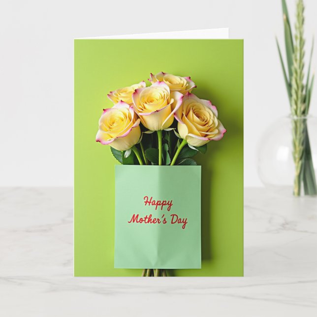 Green Theme Mothers Day Card (Front)