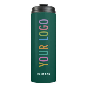 Green Thermal Tumbler Insulated Company Logo 12 oz