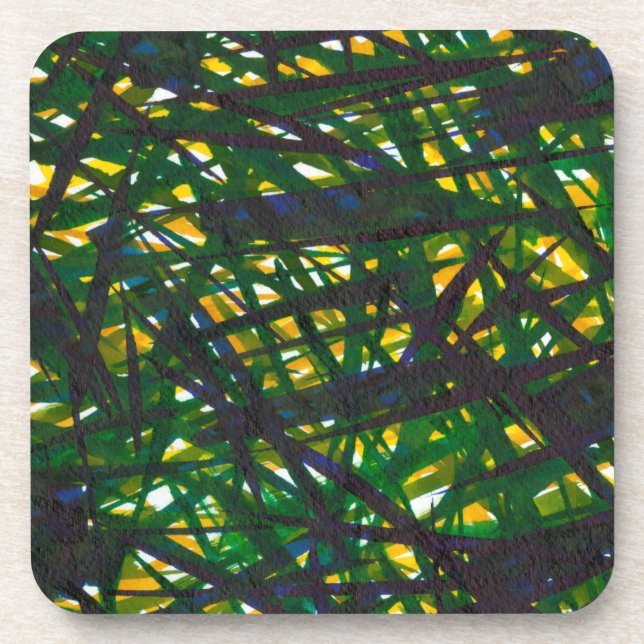 Green Thicket II Beverage Coaster (Front)