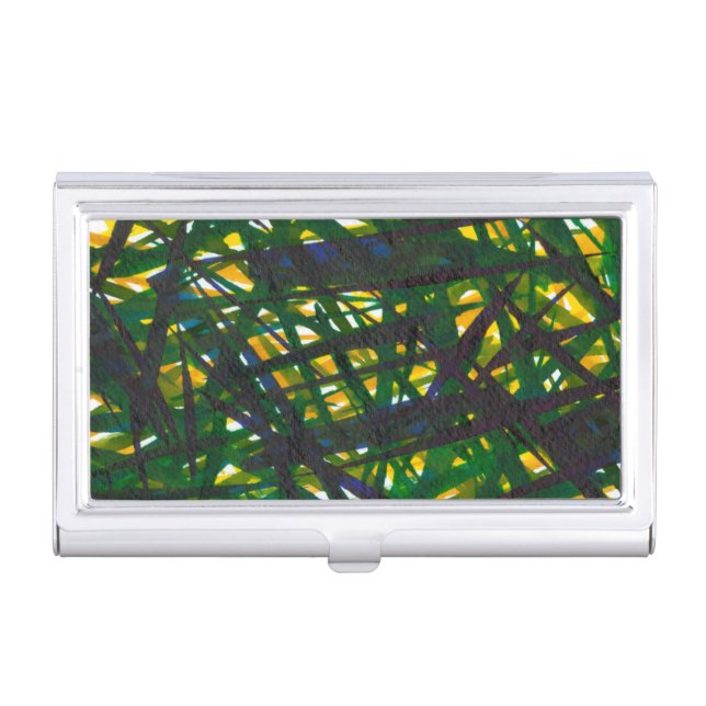 Green Thicket II Business Card Holder (Front)