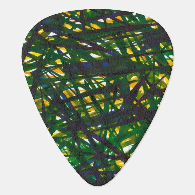 Green Thicket II Guitar Pick (Front)