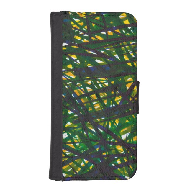 Green Thicket II iPhone Wallet Case (Front)