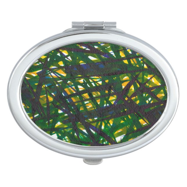Green Thicket II Makeup Mirror (Front)