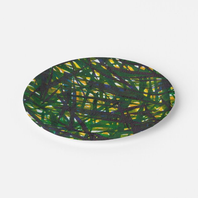 Green Thicket II Paper Plates (Angled)