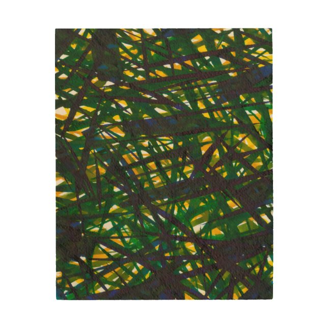 Green Thicket II Wood Wall Art (Front)