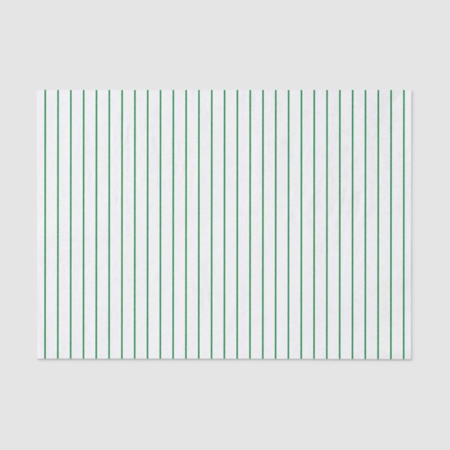 Green Thin Line Pin Striped Pattern Tissue Paper (Front)