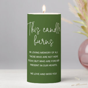 Green This Candle Burns In Loving Memory Wedding