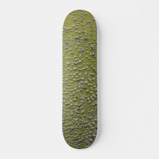 Green Thorned Tree Trunk Skateboard Deck (Front)
