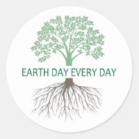 Green Thoughts Earth Day Stickers
