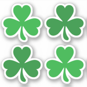 Green three leaf clover shamrock St Patrick's day Sticker