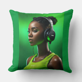 Green Throw Pillow