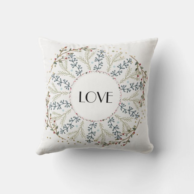 Green  throw pillow (Back)