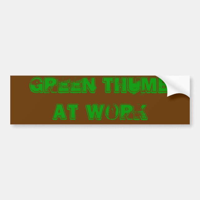 GREEN THUMB AT WORK BUMPER STICKER (Front)