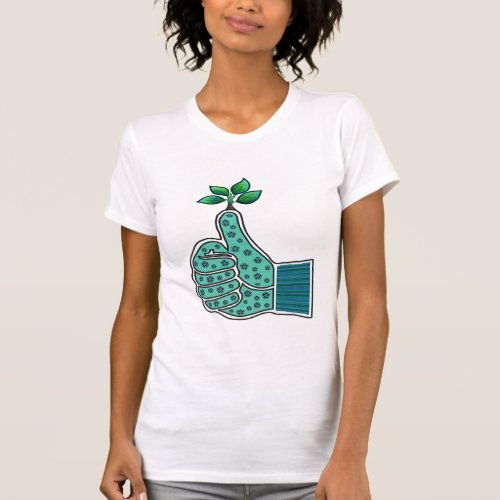 Green Thumb Gardening Glove T_Shirt