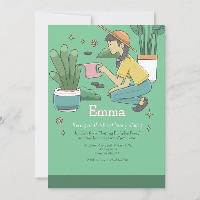 Green Thumb Invitation (Front)