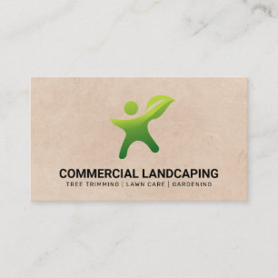 Green Thumb Leaf   Gardening   Landscaping  Business Card