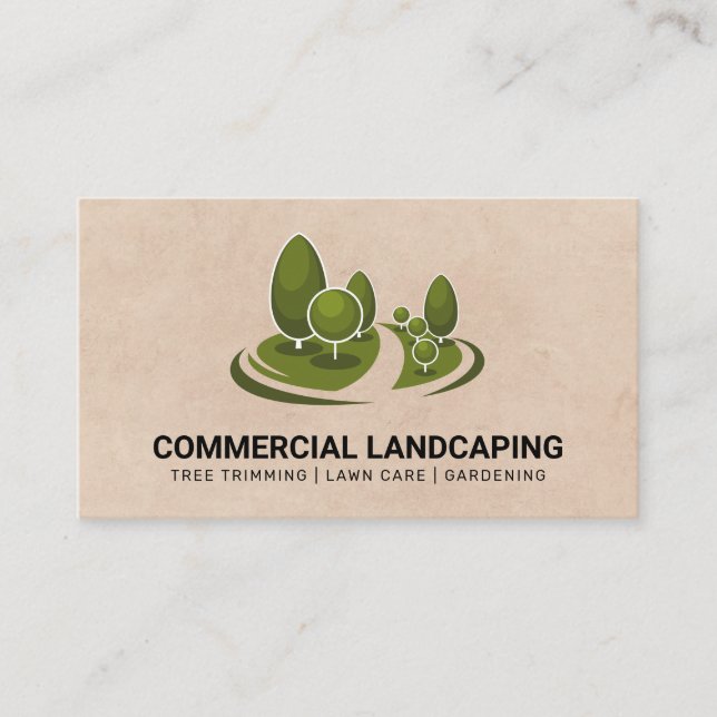 Green Thumb Leaf | Lawn | Landscaping  Business Card (Front)