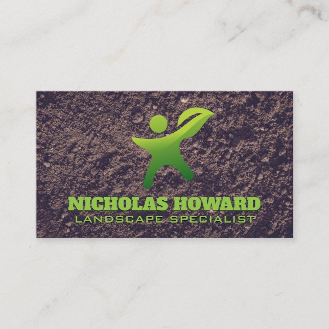 Green Thumb Logo | Soil Business Card (Front)